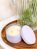 White tin 230ml candles